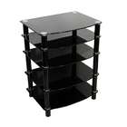FurnitureMaxx Everest Black Multilevel Component Stand