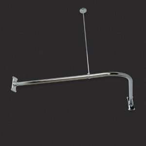  Corner Shower Curtain Rod (48 x 48 / 36 Ceiling Support 