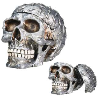 Skull Skeletons Diamond Plate Stash Trinket Jewelry Box  