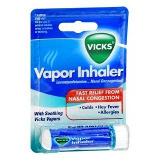 Vicks Vapor Inhaler Soothing Vicks Vapors Nasal Decongestant .007 oz 