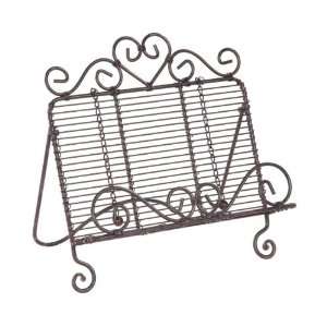  Wrought Iron Country Heart COOKBOOK HOLDER stand prop 
