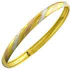 coated brass bangle bracelet diamond cutting adds extra sparkle and 