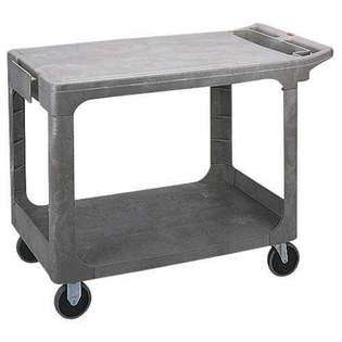 Rubbermaid® Flat Shelf Utility Cart   Beige 