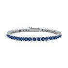 FineJewelryVault Blue Sapphire Tennis Bracelet  14K White Gold   2.00 