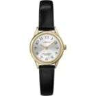 timex ladies carriage watch w round goldtone case white dial