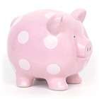 Bit Of This Ceramic Piggy Bank Pink Polka Dots