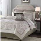   Classics Sausalito Beige/Tan Queen 12pcs Jacquard Comforter Set