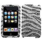 Black Zebra Diamond Bling Rhinestone Case Cover for iPod Touch 2nd 3rd 