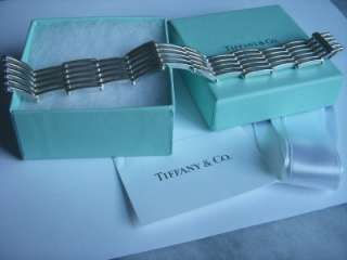    Tiffany & Co. 18K White Gold & Sterling Silver Gatelink Bracelet
