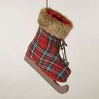 KSA Pack of 2 Country Cabin Red Plaid Ice Skating Boot Christmas 