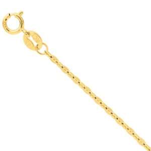   14k Solid Yellow Gold 1.4 mm Mirror Mariner Chain 20 Jewelry