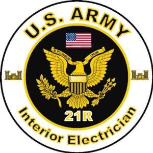  United States Army MOS 21R Interior Electrician Decal 