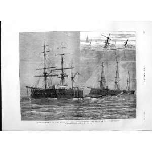   1875 SHIPS COLLISION IRISH CHANNEL VANGUARD IRON DUKE