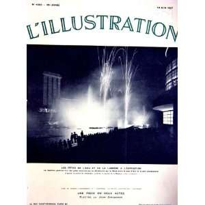  Fireworks Water Seine Paris Exposition France 1937