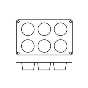  Eurodib SF023N Medium Muffin Siliconflex Silicone Mold 