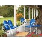 Garden Oasis Retro Steel Clam Chair   Blue