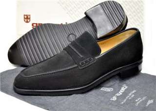 New Gravati Mens Shoes Slip On Pinch Strap 17293 Black $575 SAVE 65% 