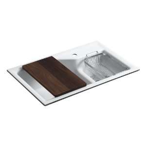 Kohler K 6411 1 0 Indio Undercounter Double Offset Basin Kitchen Sink 