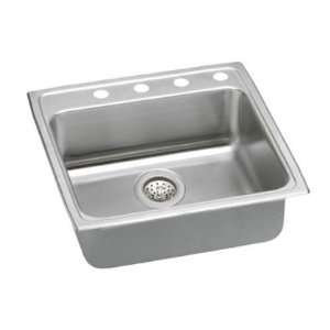 LRAD2222450 Lustertone 4 1/2 Drop In Single Bowl Stainless Steel Sink 