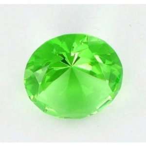  Crystal Glass Diamond Shaped Paperweight Amber (Green 