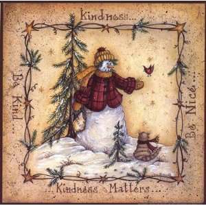Kind Snowman by Mary Ann June 10x10 