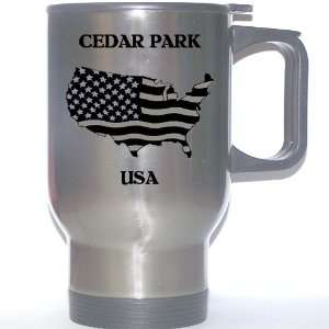 US Flag   Cedar Park, Texas (TX) Stainless Steel Mug 