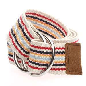 Stylish Mens Belts  Luxury O Ring Cotton Canvas Cargo Belt  40 
