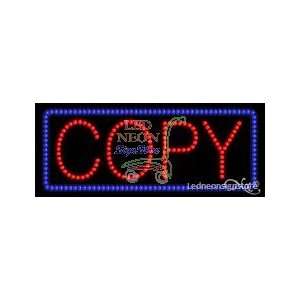 Copy LED Sign 11 inch tall x 27 inch wide x 3.5 inch deep outdoor only 