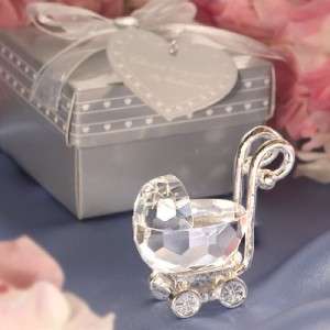 24 Crystal Carriage Stroller Baby Shower Favors  