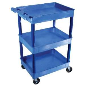  Three Shelf Colored Utility Cart by Luxor