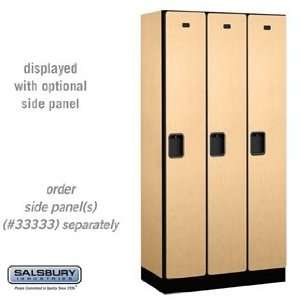 Designer Wood Locker   Single Tier   3 Wide   6 Feet High   18 Inches 