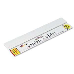  Trend  Wipe Off Sentence Strips, 24 x 3, White, 30/Pack 