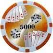 10 pc Laser Cards and Dice poker chip sample #82  