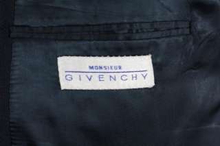 Vintage Givenchy Navy Wool 3Btn Blazer/Jacket 45 R  