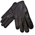 Mens Black Lambskin Leather Gloves fleece & thinsulate