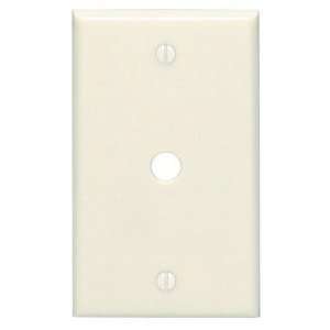   Telephone/Cable Wallplate, Standard Size, Thermoset, Box Mount, Almond