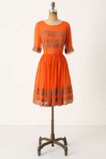 Anthropologie   Tangerine Flicker Dress  