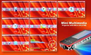 Mini Multimedia Projector with Micro SD (2 GB)  