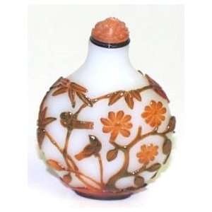    Birds & Flowers ~ Peking Glass Snuff Bottle