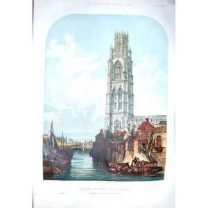  1856 BOSTON CHURCH LINCOLNSHIRE ENGLAND ARCHITECTURE