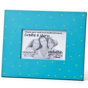   Story 14355 4 X 6 Aqua with Green Dots Magnetic Frame 