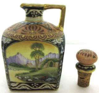 EXQUISITE C.1900 THE BEST NIPPON HAND PAINTED JUG WITH CORK TOPPER 