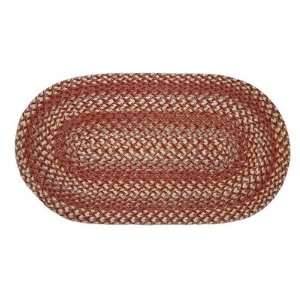  Brookline Red Braided Rug Size Oval 110 x 34 Furniture & Decor