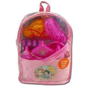 Disney Princess Beach Toys W/ Sand Pail in a Clear Backpack  Toys 