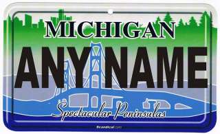 Personalized Custom MICHIGAN LICENSE PLATE Room Sign  