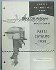 Original 1958 Johnson Motors Outboard Parts Catalog 7.5