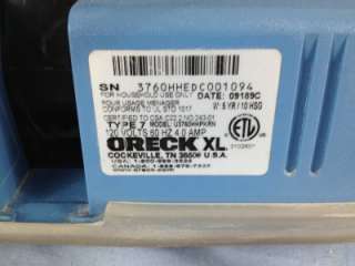 ORECK XL TYPE 7 U3760HHPKRN UPRIGHT LIGHT WEIGHT VACUUM CLEANER  