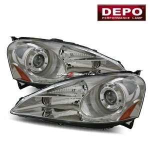  05 06 Acura RSX Projector Headlights   Chrome by DEPO Automotive
