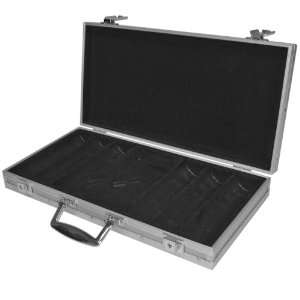 Deluxe 300 Chip Aluminum Poker Chip Case   Space for Dealer Buttons 