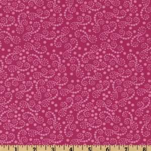  44 Wide Cosmopolitan Swirl Dot Fuchsia Fabric By The 